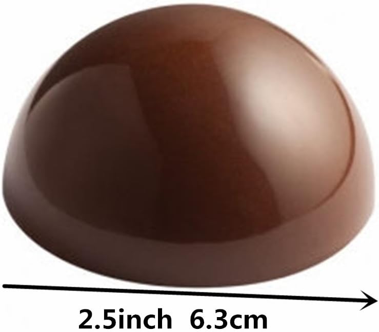 Goldbaking Large Half Ball Chocolate Mold Ball Polycarbonate Mould Chocolate Semi Sphere Mold Tray (Large 2.5inch) - Image 2