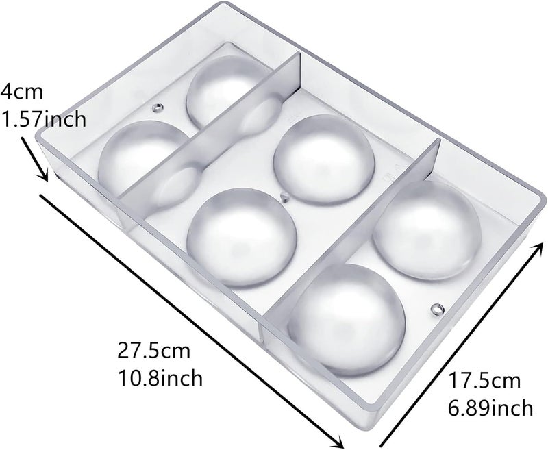 Goldbaking Large Half Ball Chocolate Mold Ball Polycarbonate Mould Chocolate Semi Sphere Mold Tray (Large 2.5inch) - Image 3