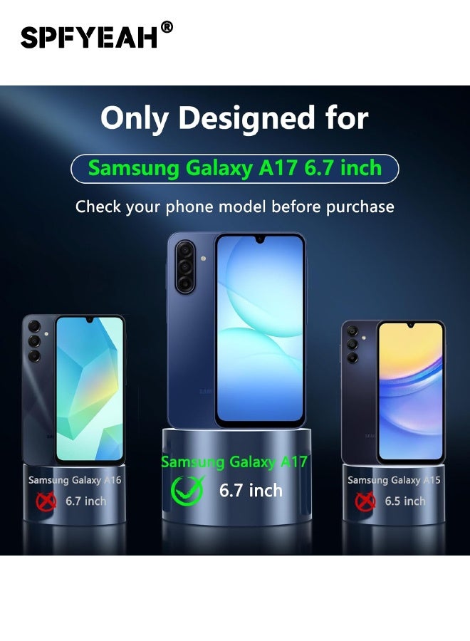 SPFYEAH [2-in-1] Samsung Galaxy A17 Case with Screen Protector, Upgraded [Full Camera Protection] [Frosted Translucent] Slim Shockproof Durable Magnetic Case for Samsung Galaxy A17 6.7 inch (Black, 1+1 Pack) - Image 2