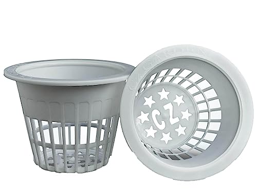 Cz Garden Supply 3 inch Net Cups Heavy Duty Pots Wide Rim Design - Orchids • Aquaponics • Aquaculture • Hydroponics Slotted Mesh for Kratky Wide Mouth Mason Jars - Image 1