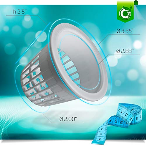 Cz Garden Supply 3 inch Net Cups Heavy Duty Pots Wide Rim Design - Orchids • Aquaponics • Aquaculture • Hydroponics Slotted Mesh for Kratky Wide Mouth Mason Jars - Image 2