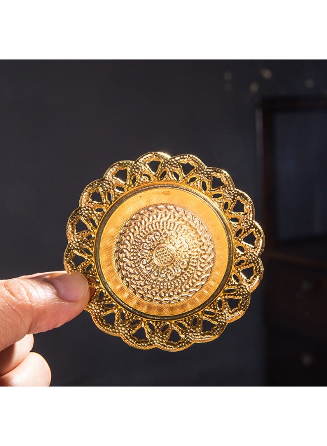 وعاء مبخرة عربي بغطاء وملقط - معدني بتصميم قديم - مثالي للتأمل واليوغا وديكور المنزل والعلاج بالروائح العطرية - Image 5