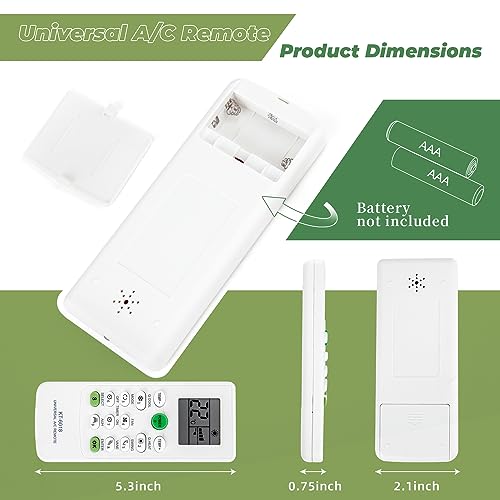 Wostore Universal AC Remote Control - 6000 in 1 LCD A/C Conditioning Controller for Multiple Brands Including Mitsubishi, Toshiba, Hitachi, Fujitsu, Daewoo, LG, Samsung, Electrolux, Sanyo, and AUX - Image 4