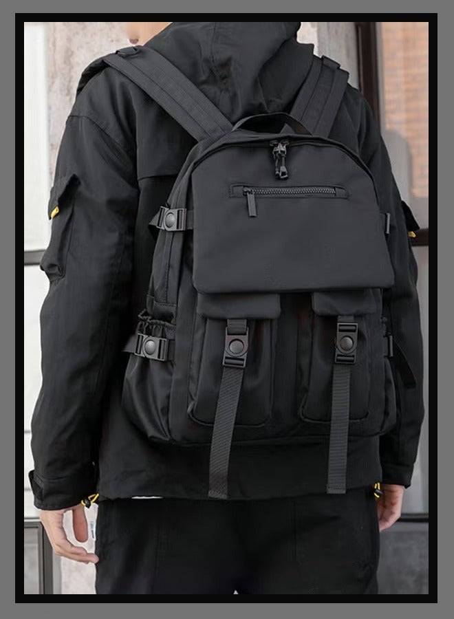 كان واي حقيبة ظهر كلاسيكية ذات سعة كبيرة متعددة الوظائف كاجوال مقاومة للماء حقيبة مدرسية أكسفورد مزدوجة الكتف - Image 1