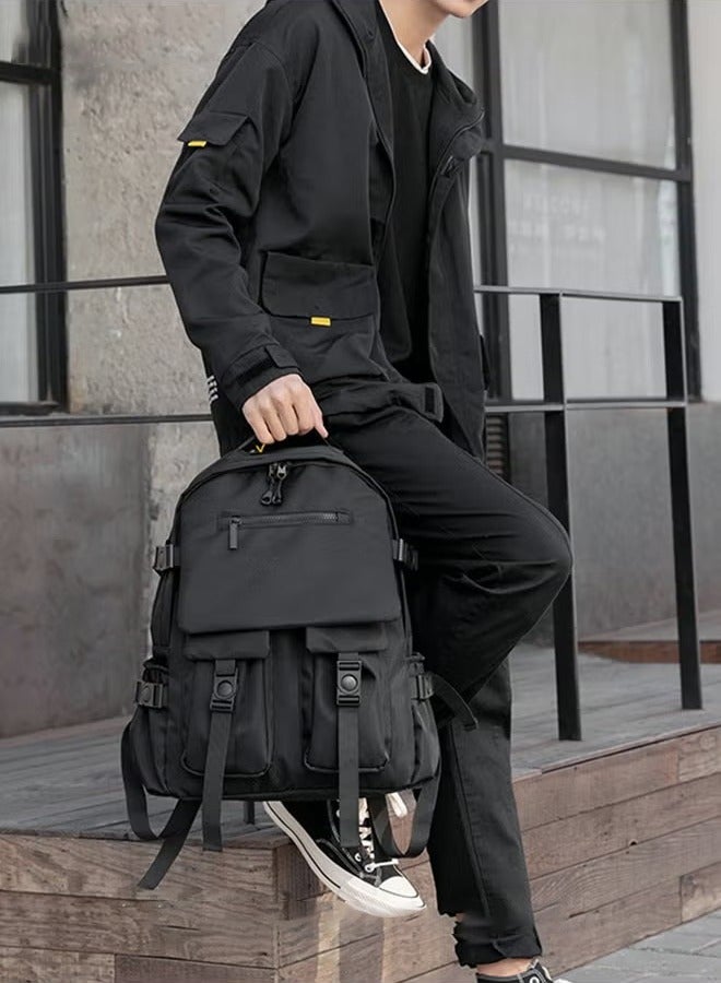 كان واي حقيبة ظهر كلاسيكية ذات سعة كبيرة متعددة الوظائف كاجوال مقاومة للماء حقيبة مدرسية أكسفورد مزدوجة الكتف - Image 2