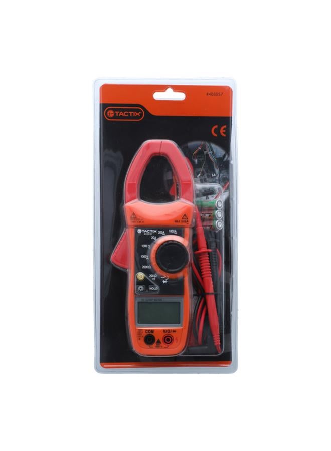 Tactix AC Clamp Digital Multi-Meter Orange and Black 403057 - Image 2