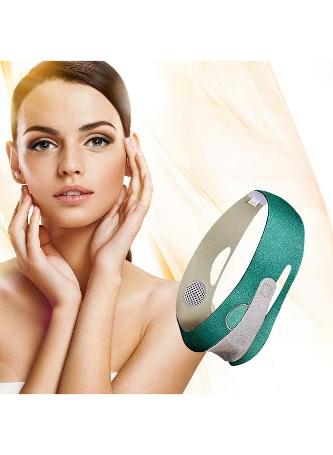 Meliora Face slimming v line mask double chin lifting bandage face lift up strap belt, V Line Face Lifting Slimming belt, Double Chin Slimmer for Women and Men -Green - Image 1