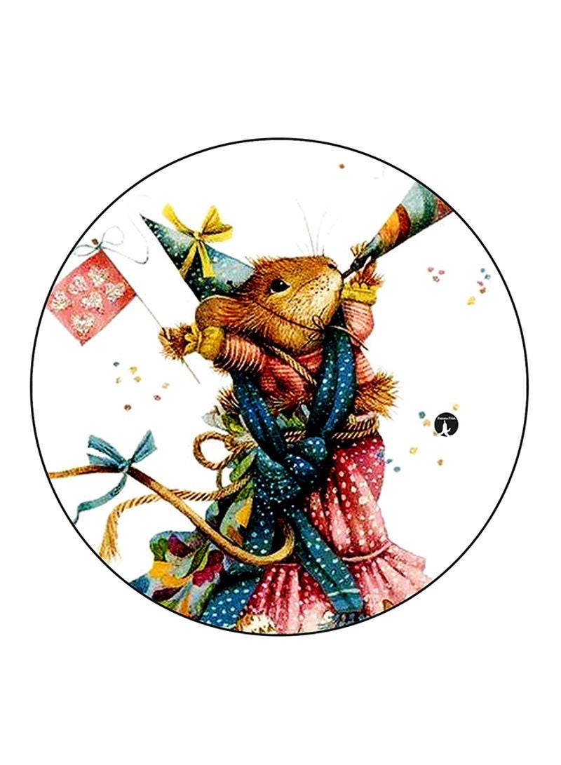 RKN Mouse Printed Mouse Pad  Round  Multicolour