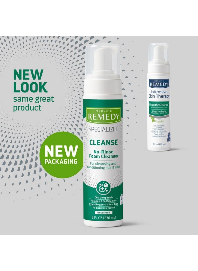 Medline Medline Remedy Specialized No-Rinse Foam Cleanser, Gentle Skincare Solution, 8 oz. Bottle - Image 2