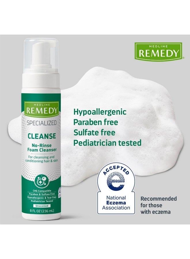 Medline Medline Remedy Specialized No-Rinse Foam Cleanser, Gentle Skincare Solution, 8 oz. Bottle - Image 5