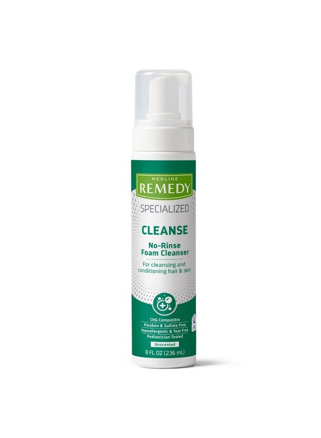 Medline Medline Remedy Specialized No-Rinse Foam Cleanser, Gentle Skincare Solution, 8 oz. Bottle - Image 1