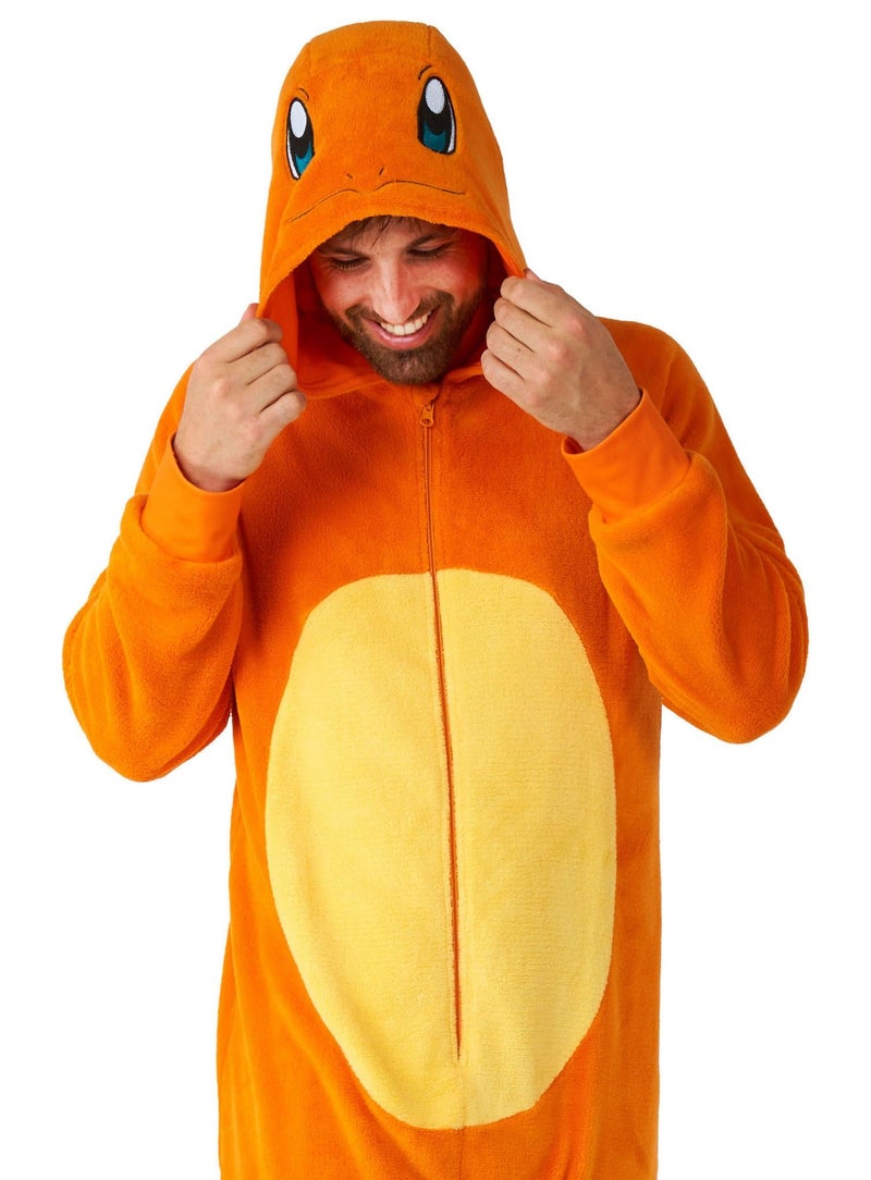 Opposuits Adult Unisex Charmander Onesie - Pokémon One-Piece Pajamas - Loose Fit - Including Pockets - Orange - Image 3