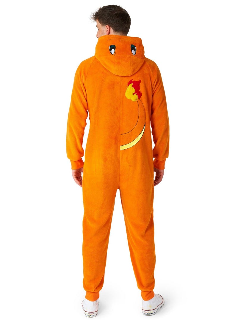 Opposuits Adult Unisex Charmander Onesie - Pokémon One-Piece Pajamas - Loose Fit - Including Pockets - Orange - Image 2
