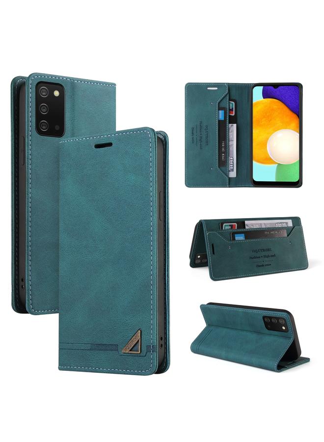 Case For Samsung Galaxy A03s Skin Feel Anti-theft Brush Horizontal Flip Leather Case with Holder