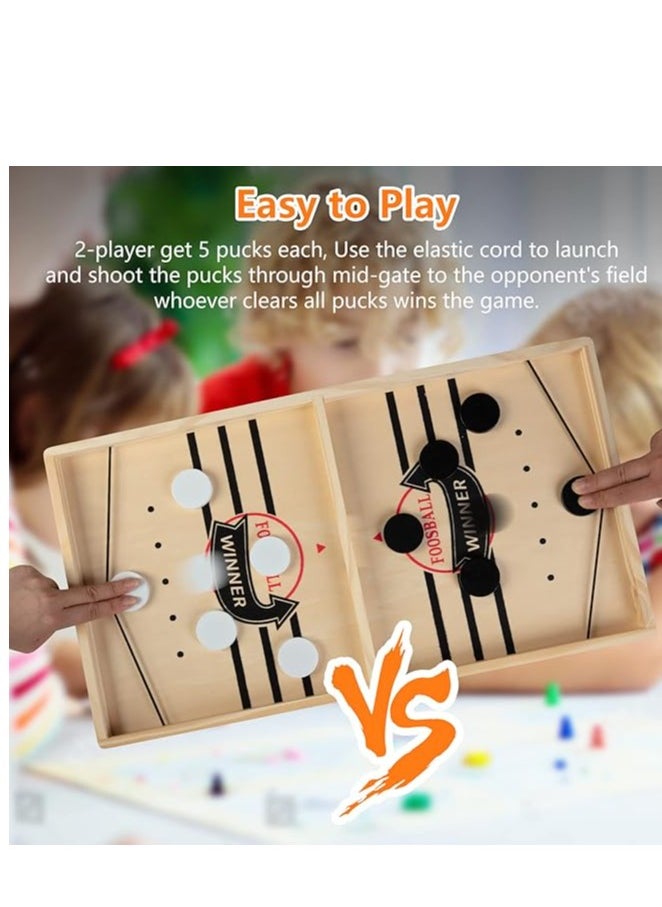 TOY GARDEN Slingshot Table Hockey Party Game – 2-in-1 Bouncing Chess & Ice Hockey Winner Board Game, 37x24cm Desktop Battle for Parent-Child Fun  - Image 2