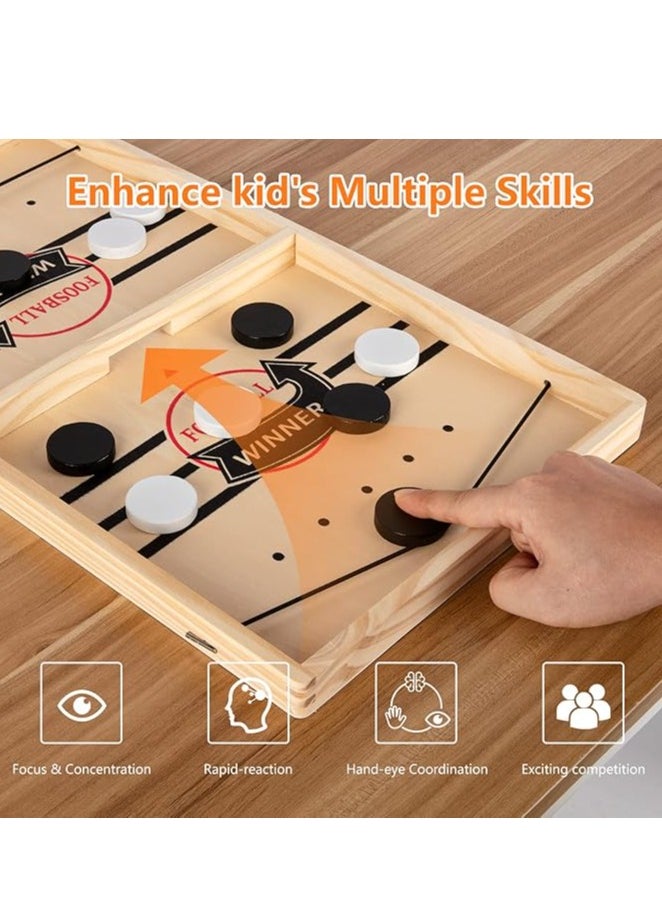 TOY GARDEN Slingshot Table Hockey Party Game – 2-in-1 Bouncing Chess & Ice Hockey Winner Board Game, 37x24cm Desktop Battle for Parent-Child Fun  - Image 3