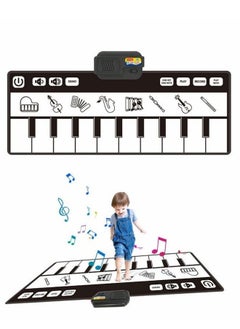 MIXDE Toddler Musical Mats with Music Sounds with 10 Keys, Musical Toys Kids Music Piano Keyboard Dance Mat Carpet Touch Playmat Birthday Gift Toys for Baby Girls Boys 30*80CM  - Image 1