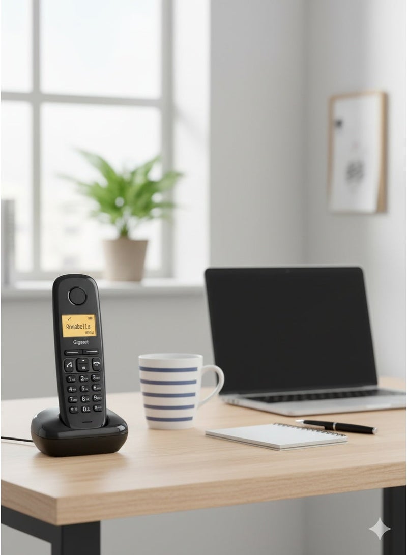 Gigaset Digital Cordless Phone For Home, Office And Hotels A270 Black - Image 5