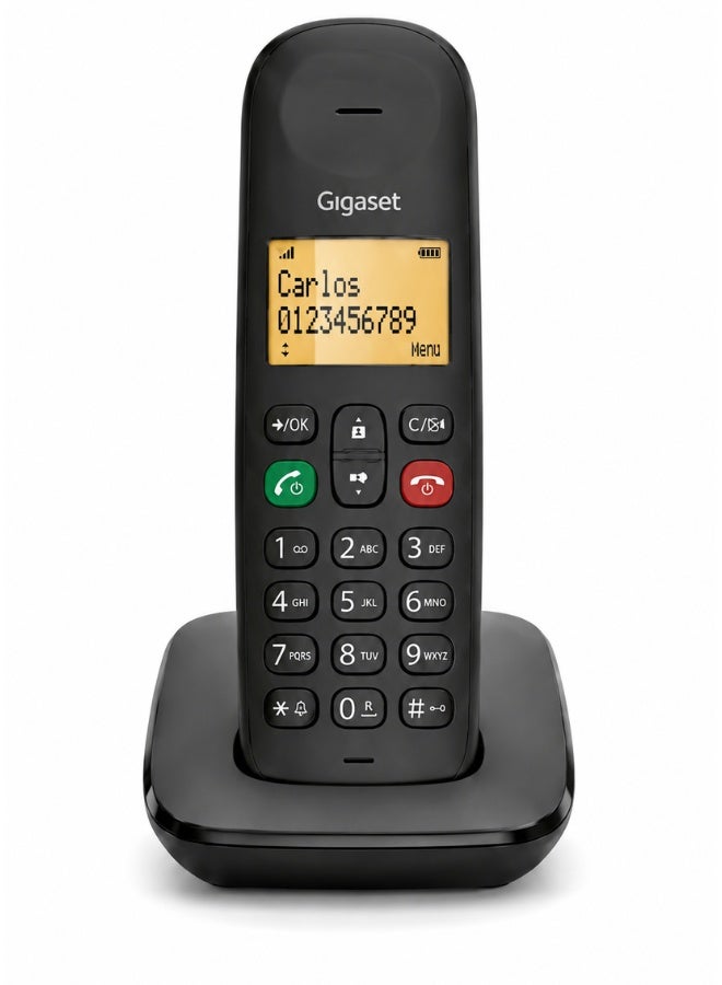 Gigaset AD100 Cordless Landline Phone with Call Block Function, Black - Image 1