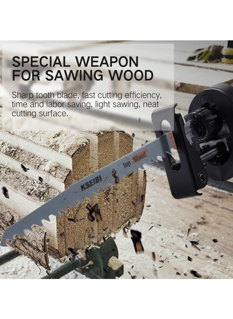 KSEIBI Wood Cutting Saw 240MM Stainless Steel Reciprocating Saw Blades S1542K - 5 Pcs, Durable and Versatile Cutting Blades  - Image 3