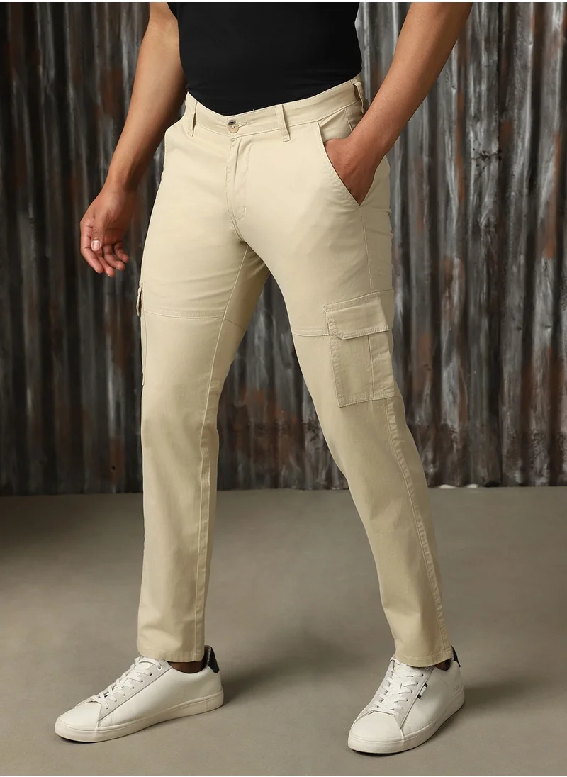 HIGH STAR Men's Khaki Trousers - Sleek and Comfortable for Everyday