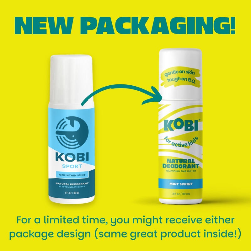 Kobi Deodorant for Active Kids, Teens, Boys, Girls - Natural, Aluminum-Free, Sport Strength - Fresh Variety 2-Pack - Image 2