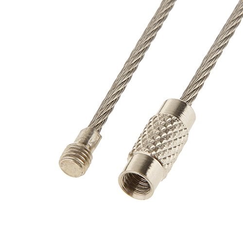 Kidultz (12 Pieces Wire Rope[1.5mm thickness*170mm long] Key Ring cables Stainless Steel Pendant Circle EDC Tool Key Holder Loops for Outdoor, Hiking, Hanging Luggage Tags, Keys and ID Tag Keepers - Image 4