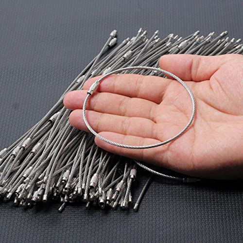 Kidultz (12 Pieces Wire Rope[1.5mm thickness*170mm long] Key Ring cables Stainless Steel Pendant Circle EDC Tool Key Holder Loops for Outdoor, Hiking, Hanging Luggage Tags, Keys and ID Tag Keepers - Image 5