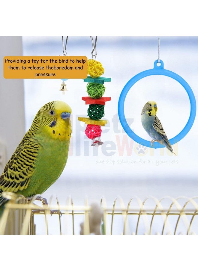 VAYINATO (3 Pcs) Bird Cage Hanging Toys, (2 Pcs Ring + 1 Pcs Ladder) Combo For Cockatiel, Love Bird, Budgie, Finches, Macaws, Conures, Sparrow | Safe And Durable By Petzlifeworld - Image 4