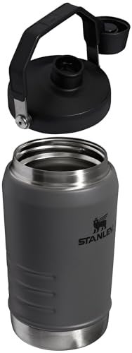 Stanley Stanley Iceflow Fast Flow Jug | Recycled Stainless Steel Water Tumbler | Keeps Drink Cold and Iced for Hours | Easy Carry Handle | 40 OZ | Charcoal  - Image 2