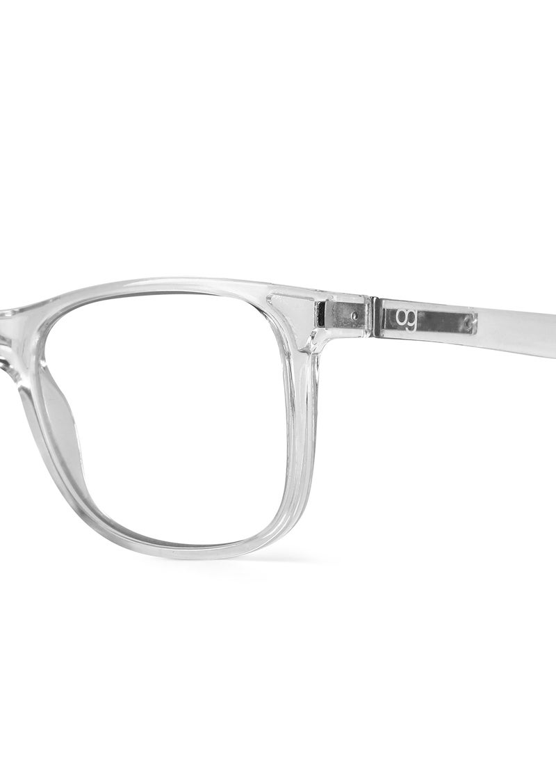 Woggles Noir Transparent Square Blue Screen Glasses  - Image 5