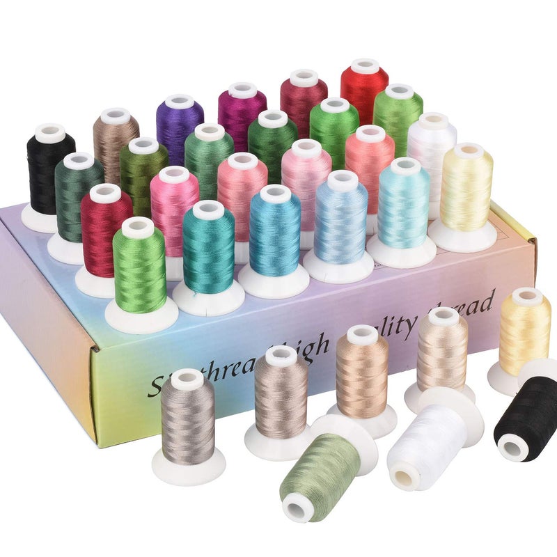 Simthread 32 Madeira Colors Polyester Embroidery Machine Thread Kit 500M 550Y Each Spool Similar to Madeira RobinsonAnton Colors  Assorted Color 2
