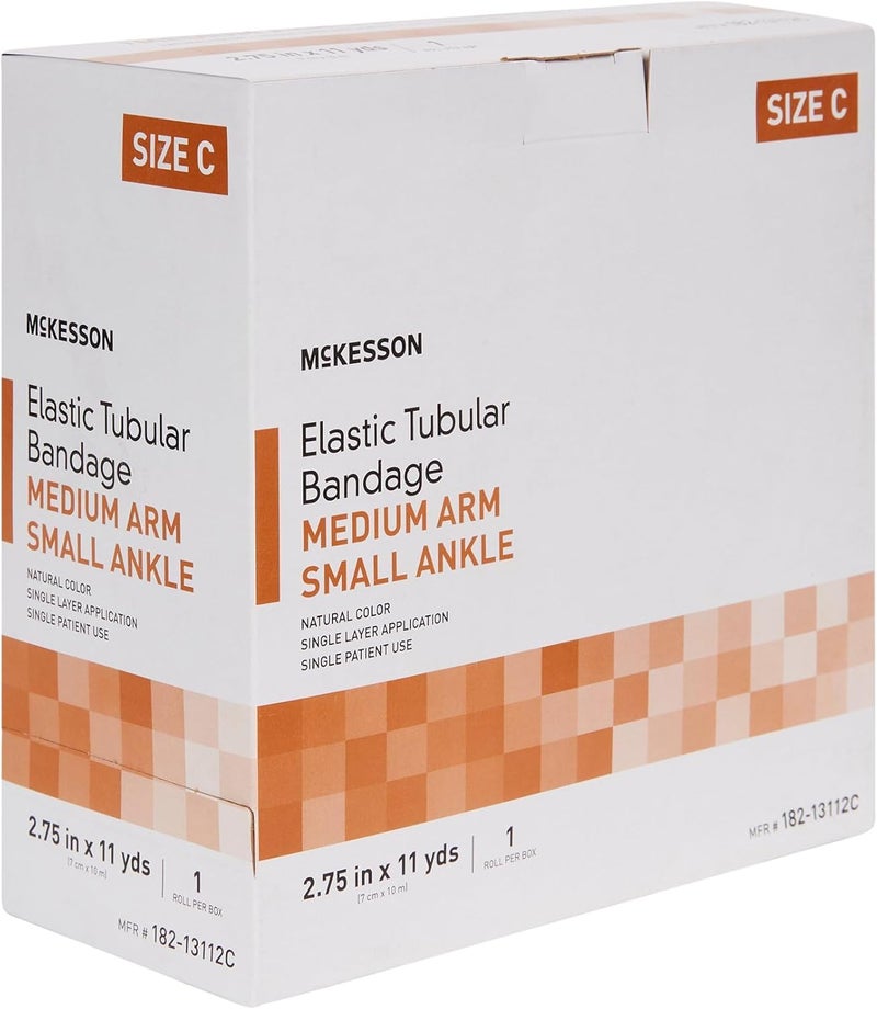 McKesson Elastic Tubular Bandages  Compression Stockinette Injury Support  Size C 2 34 in x 11 yd 1 Count 1 Pack - Image 3