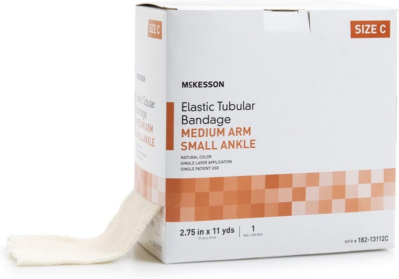 McKesson Elastic Tubular Bandages  Compression Stockinette Injury Support  Size C 2 34 in x 11 yd 1 Count 1 Pack - Image 1