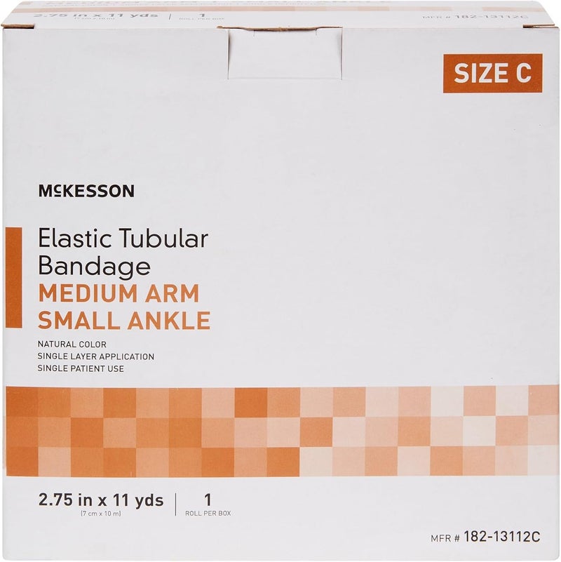 McKesson Elastic Tubular Bandages  Compression Stockinette Injury Support  Size C 2 34 in x 11 yd 1 Count 1 Pack - Image 2