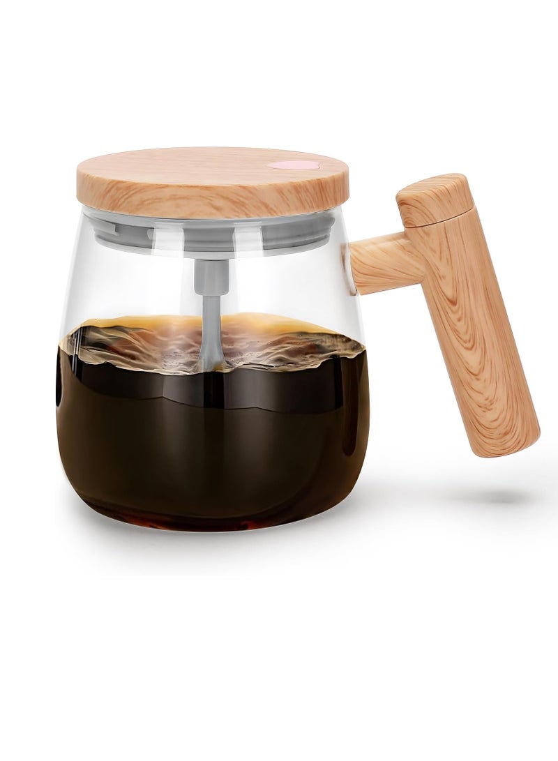 كوب بمقبض وغطاء، كوب خلط كهربائي ذاتي التحريك، كوب قهوة كهربائي عالي السرعة، كوب خلط ذاتي قابل للحمل لمسحوق بروتين الحليب والقهوة - Image 2