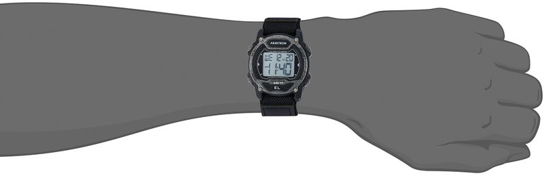 Armitron Sport Unisex 45/7004GBK Digital Chronograph Black Nylon Strap Watch - Image 2