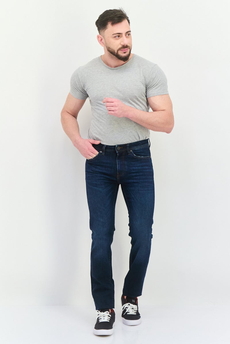 GAS Men Slim Fit Wash Stretchable Denim Jeans, Blue - Image 4