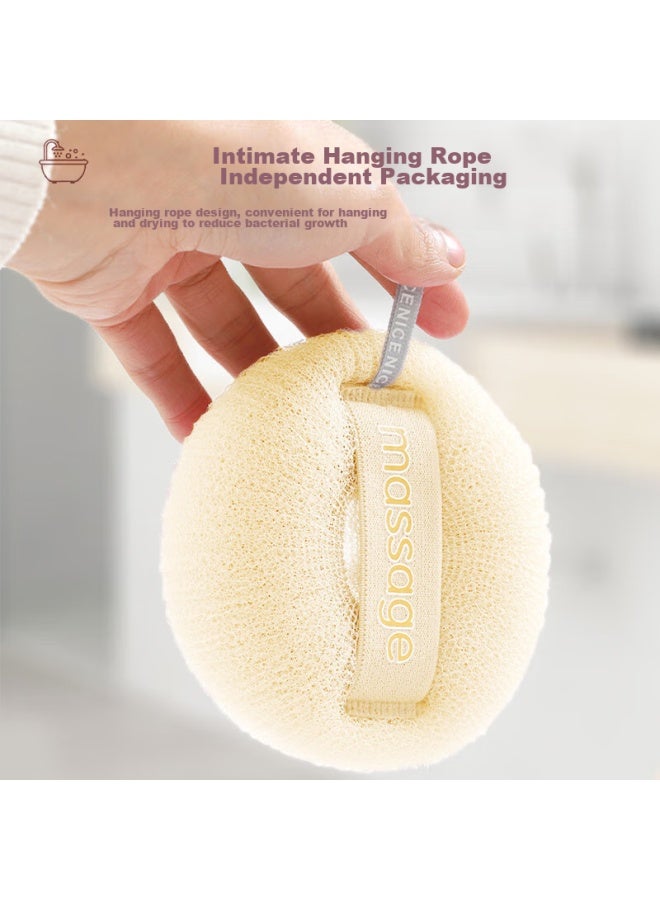 Bao Shi Baoshi Bath Sponge, Non-spill Bath Flower, Exfoliating Washcloth, For Men, Women And Children, Bathing Essential, 3d Massage Bath Sponge, Bath Flower, 2-pack - Image 3