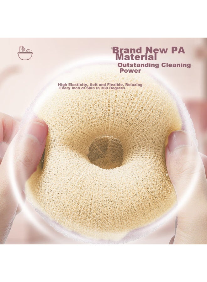 Bao Shi Baoshi Bath Sponge, Non-spill Bath Flower, Exfoliating Washcloth, For Men, Women And Children, Bathing Essential, 3d Massage Bath Sponge, Bath Flower, 2-pack - Image 2