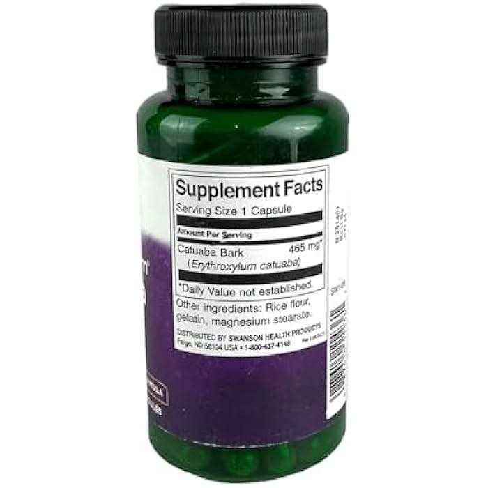 Swanson Catuaba Bark - Supports Endurance & Stamina for Men & Women - Herbal Supplement Promoting Natural Health & Wellness - (60 Capsules, 465 mg) - Image 2