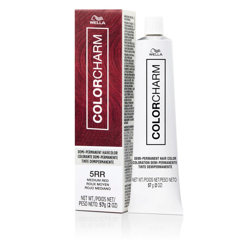 COLORCHARM Demi Permanent Hair Color, 5RR Medium Red, Gloss, Refresh & Tone, 2 Fl Oz - Image 1