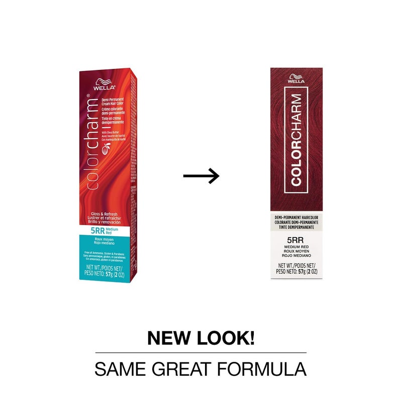 COLORCHARM Demi Permanent Hair Color, 5RR Medium Red, Gloss, Refresh & Tone, 2 Fl Oz - Image 2