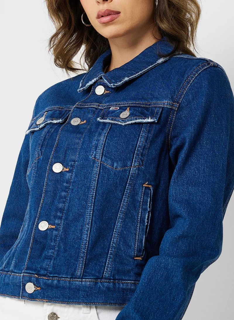 TOMMY JEANS Pocket Detail Denim Jacket