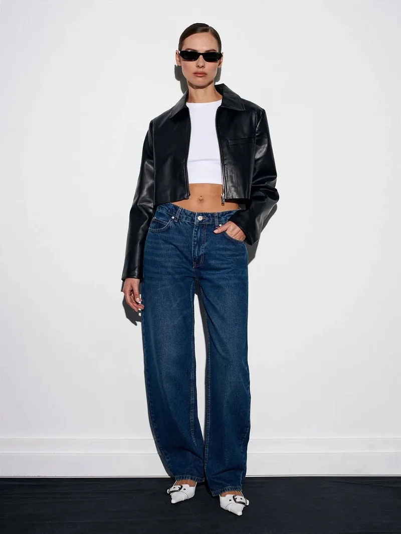 ديلفين Dilvin Women’s Low-Waist Wide-Leg Jeans