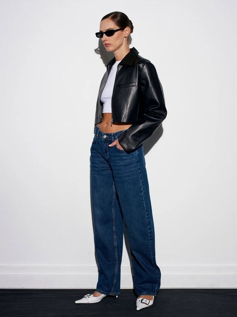 DILVIN Women’s Low-Waist Wide-Leg Jeans - Image 3
