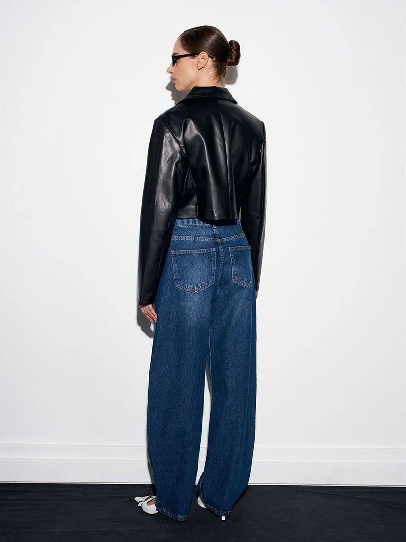 DILVIN Women’s Low-Waist Wide-Leg Jeans - Image 2