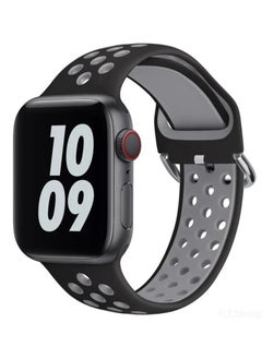 FITIT Bands for Apple Watch Series 3 and Above.(41mm 38mm and 40mm cases), Soft Silicone Breathable Wristband Replacement Strap, Black and Grey - pzsku/Z892AFD45571ABA24851BZ/45/_/1722255191/ada4880d-7643-4f02-9f28-47beed7bb96e