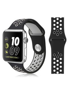 FITIT Bands for Apple Watch Series 3 and Above.(41mm 38mm and 40mm cases), Soft Silicone Breathable Wristband Replacement Strap, Black and Grey - pzsku/Z892AFD45571ABA24851BZ/45/_/1722255200/d1dbfca7-bb96-40a9-aac9-7b98dce5bab0