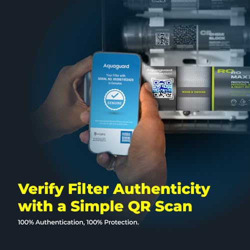 Eureka Forbes طقم فلتر RO عالمي من أكوا غارد مع النحاس النشط | مناسب لجميع أجهزة تنقية RO من أكوا غارد* | أصلي (امسح رمز الاستجابة السريعة للتحقق من الأصالة) | يأتي مع سيدي شيلد، كيمي بلوك، RO ماكس، النحاس النشط - Image 5